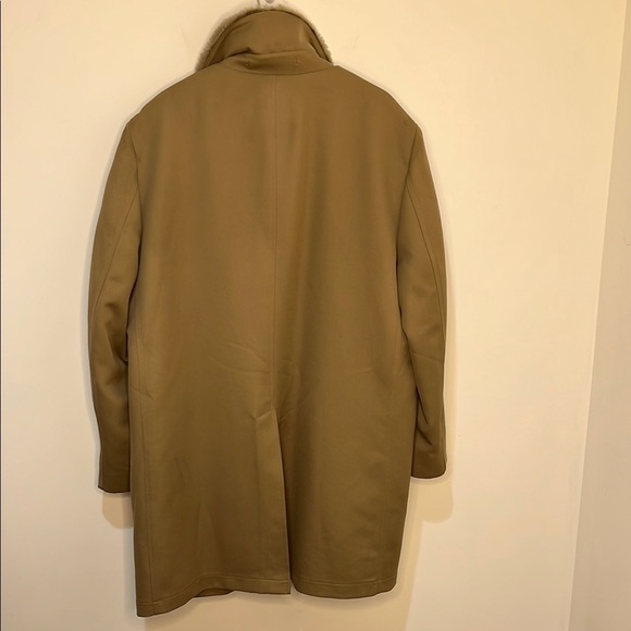 Classic Trench Coat With Fur Collar Men's Size 50 Regular Vintage Botany 500 - Picture 2 of 16